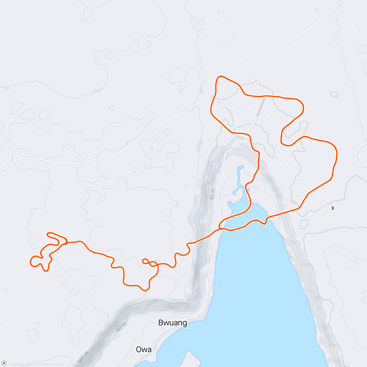 Mappa dell'attività Zwift - 02. Endurance Escalator in Makuri Islands