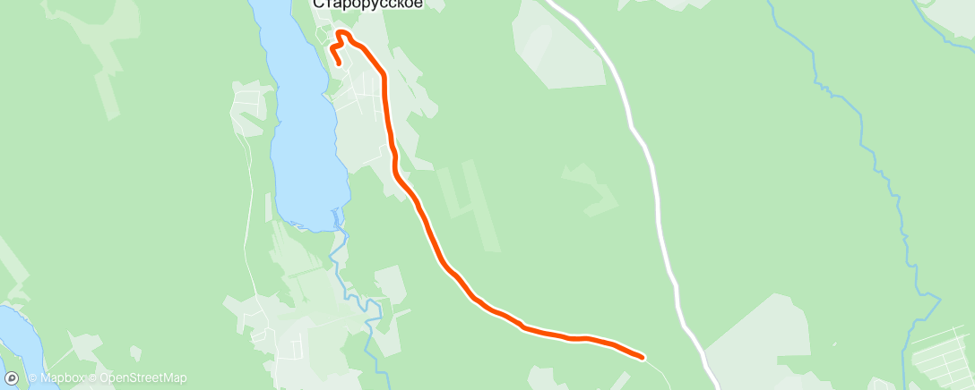 Map of the activity, Afternoon Run