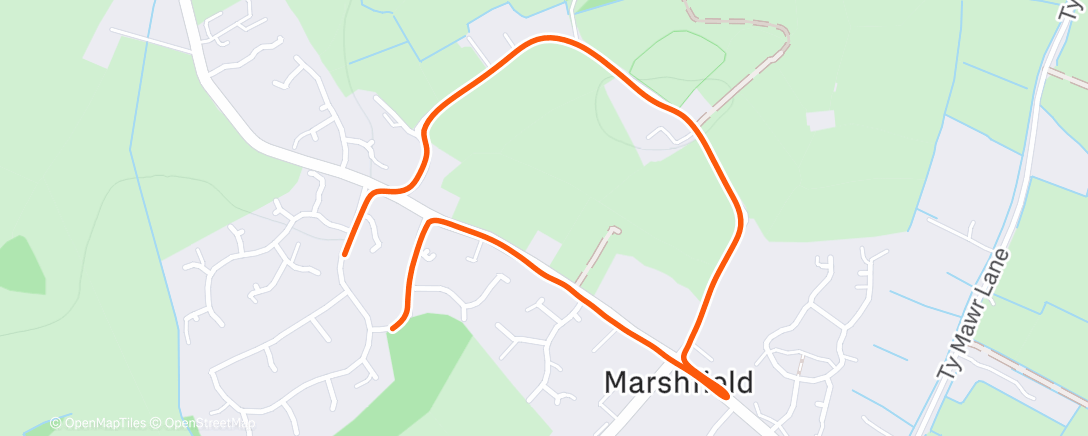 Map of the activity, Afternoon Walk