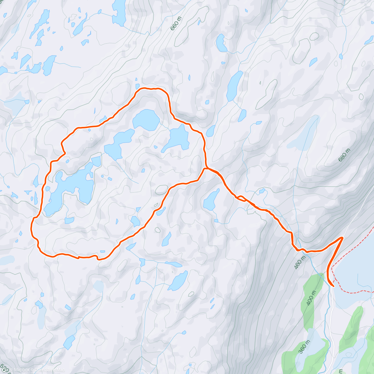 Map of the activity, Martebrotet - Skorefjellet