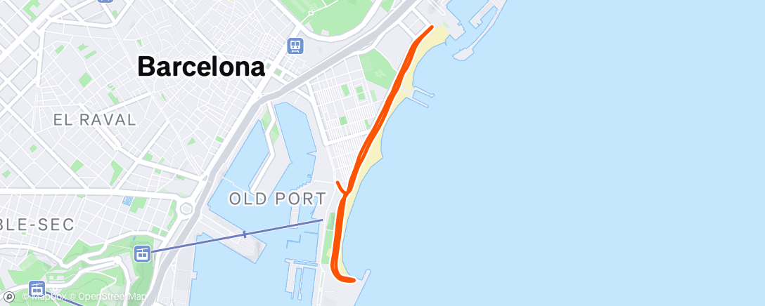 Map of the activity, Final final intervals - 5 x 3mins @ 4:40/km pace