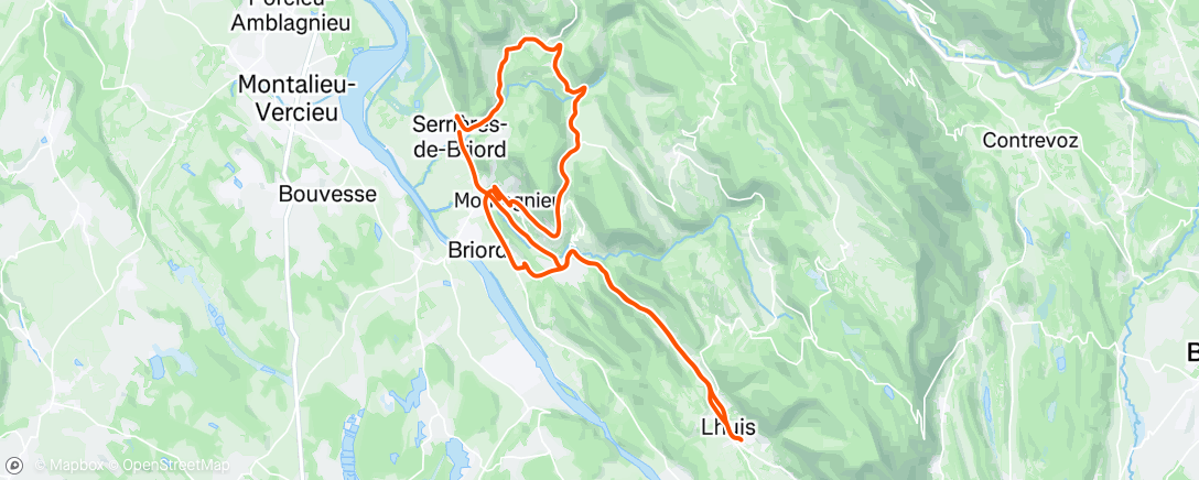 Map of the activity, Lunch Ride