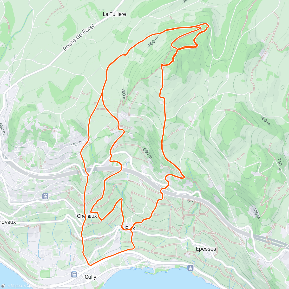 Map of the activity, Tour de Gourze x3