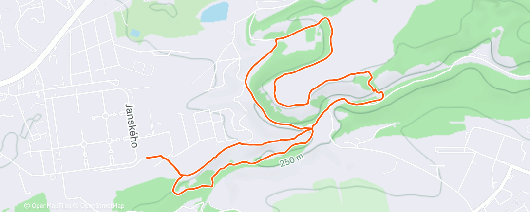 Карта физической активности (Afternoon Trail Run)