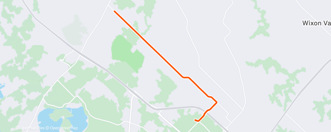 Map of the activity, Evening Run