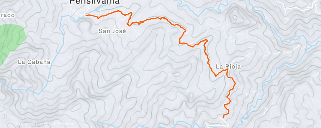 Map of the activity, Afternoon Ride