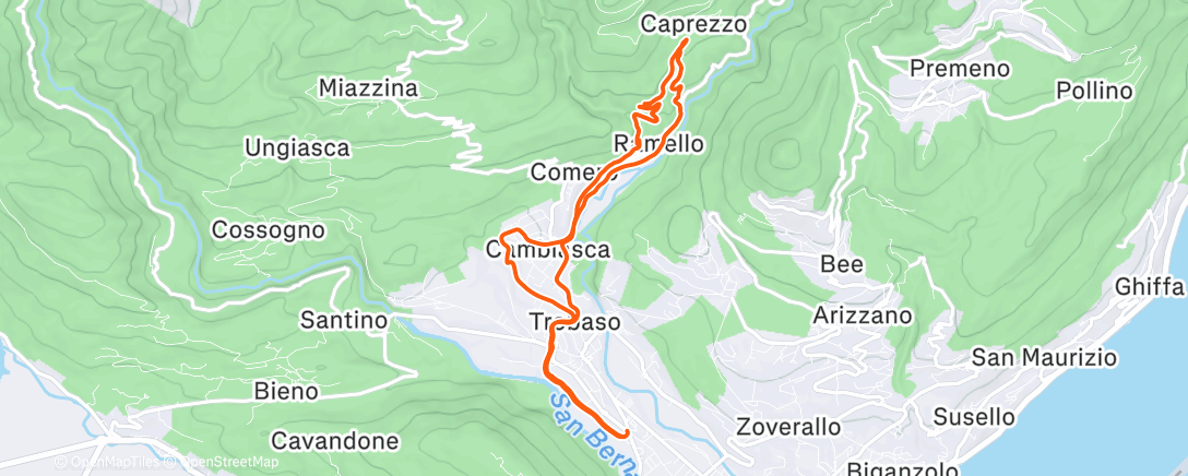 Карта физической активности (Afternoon Trail Run)