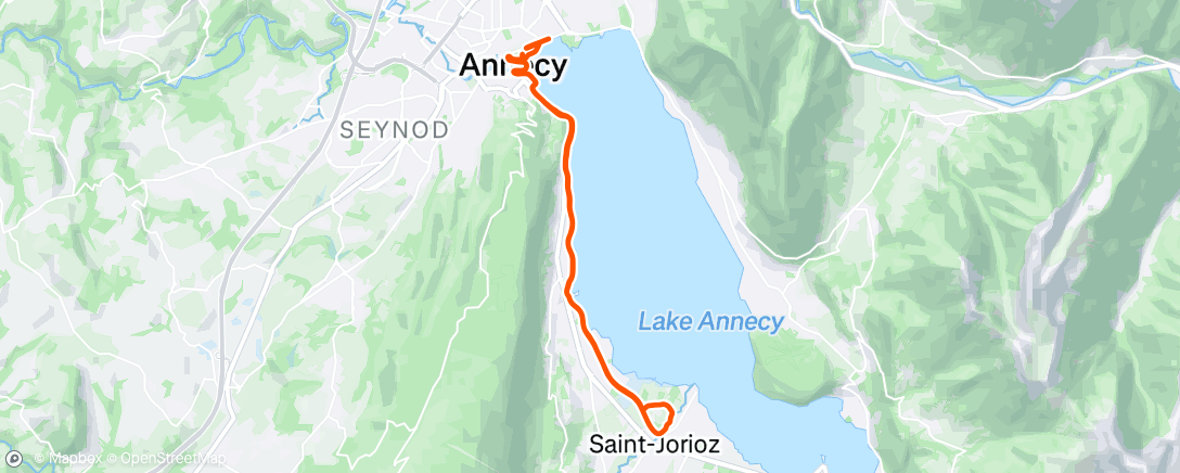 Map of the activity, Semi Marathon d’Annecy