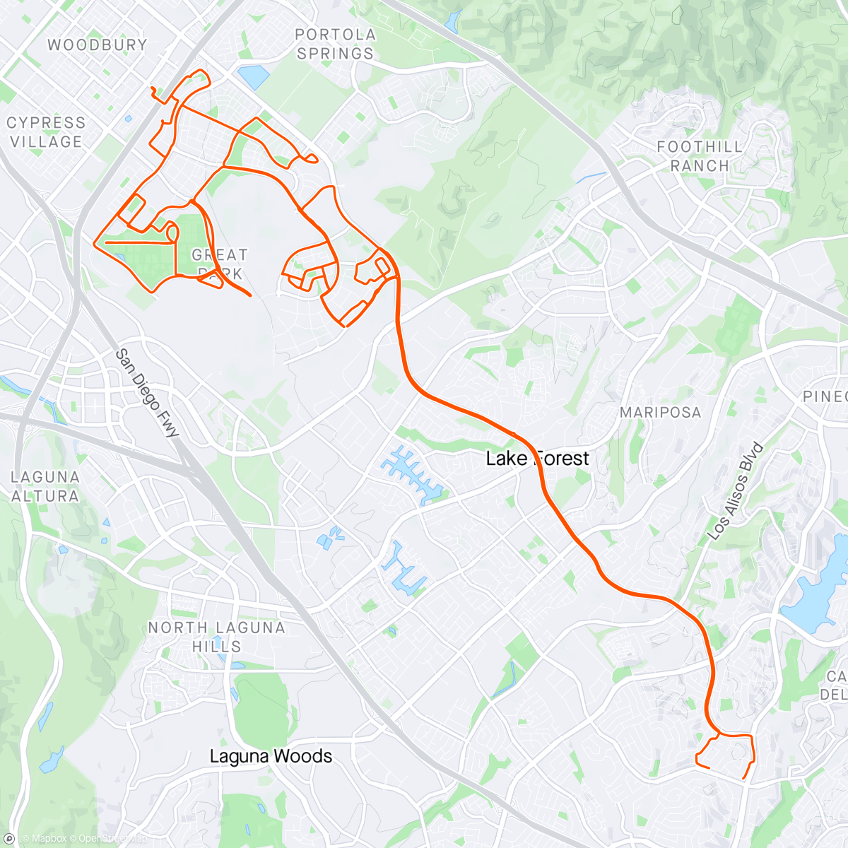 Map of the activity, Great Park