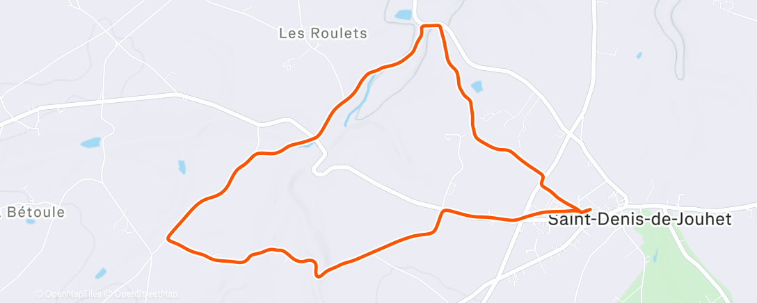 Map of the activity, Trail de nuit