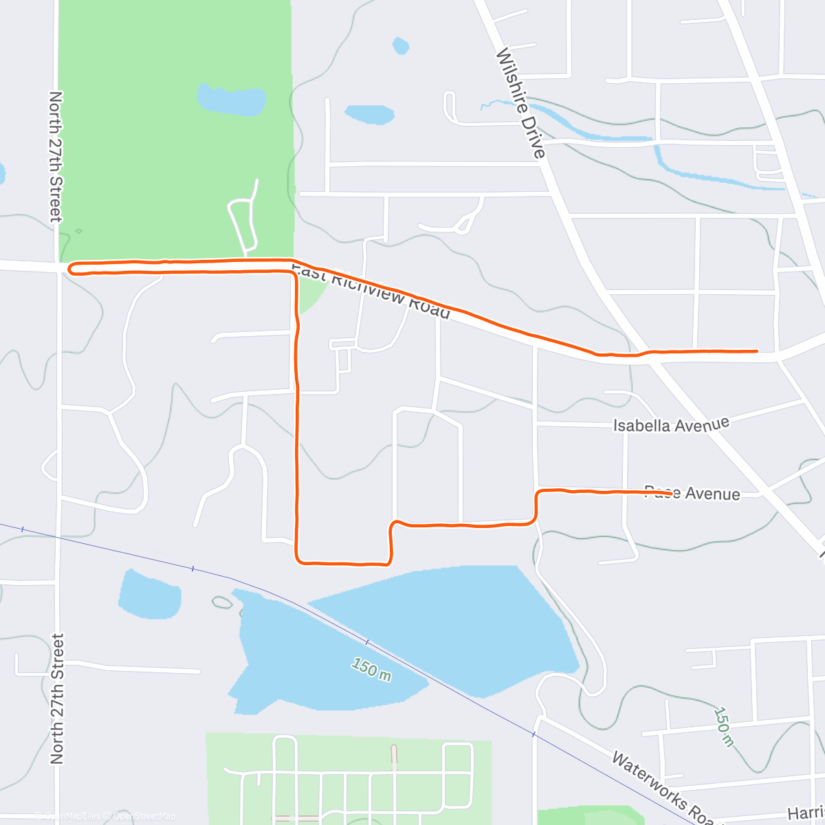 Map of the activity, Dog Run