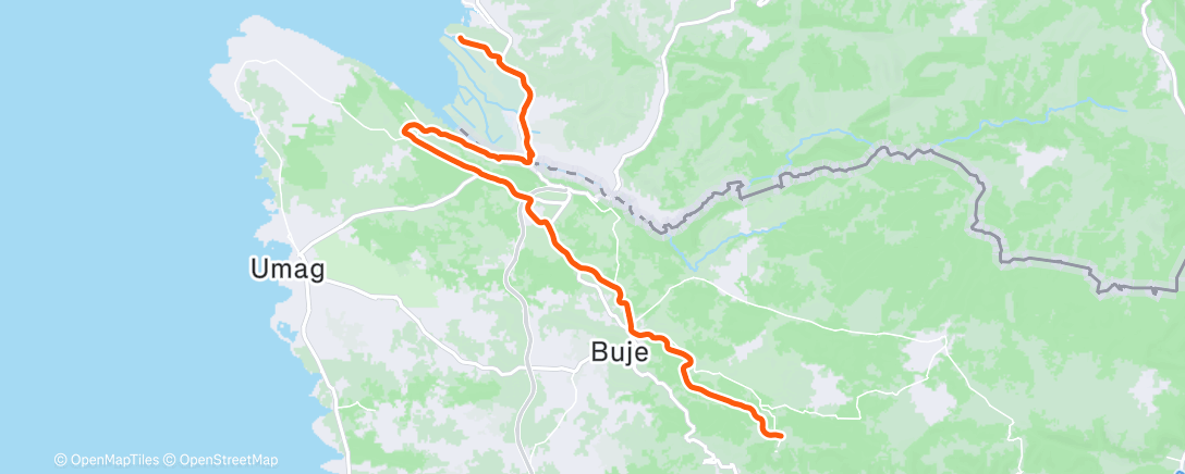 Map of the activity, Parenzana Trail - Stage 2 (Croatia)