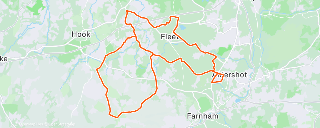Map of the activity, Morning Ride