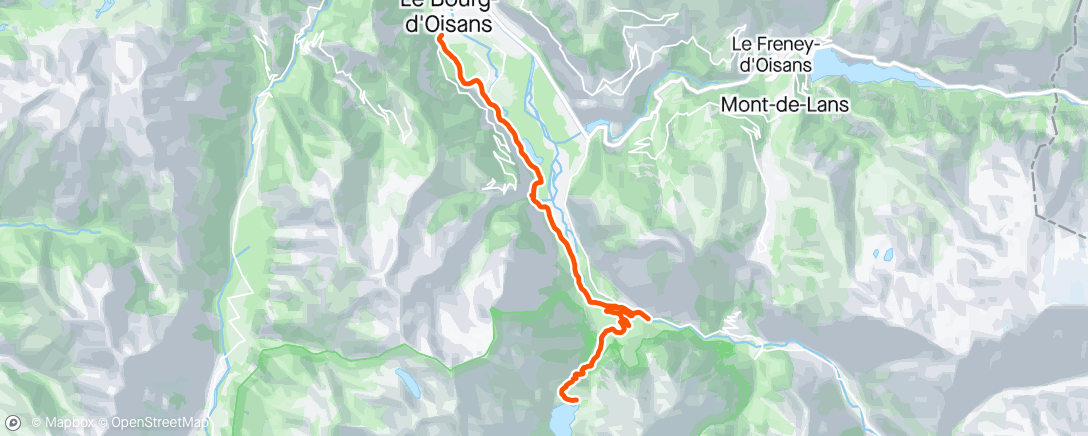 Map of the activity, Tour des écrins day one