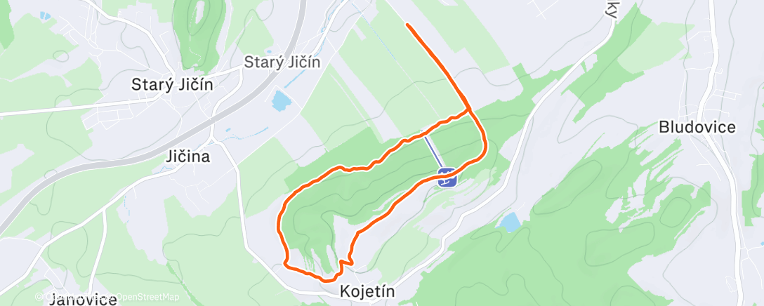 Map of the activity, Afternoon Hike