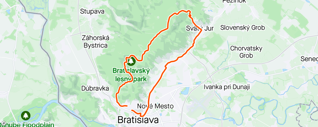 Map of the activity, Nedeľná 💆🏼‍♀️🌳🌿