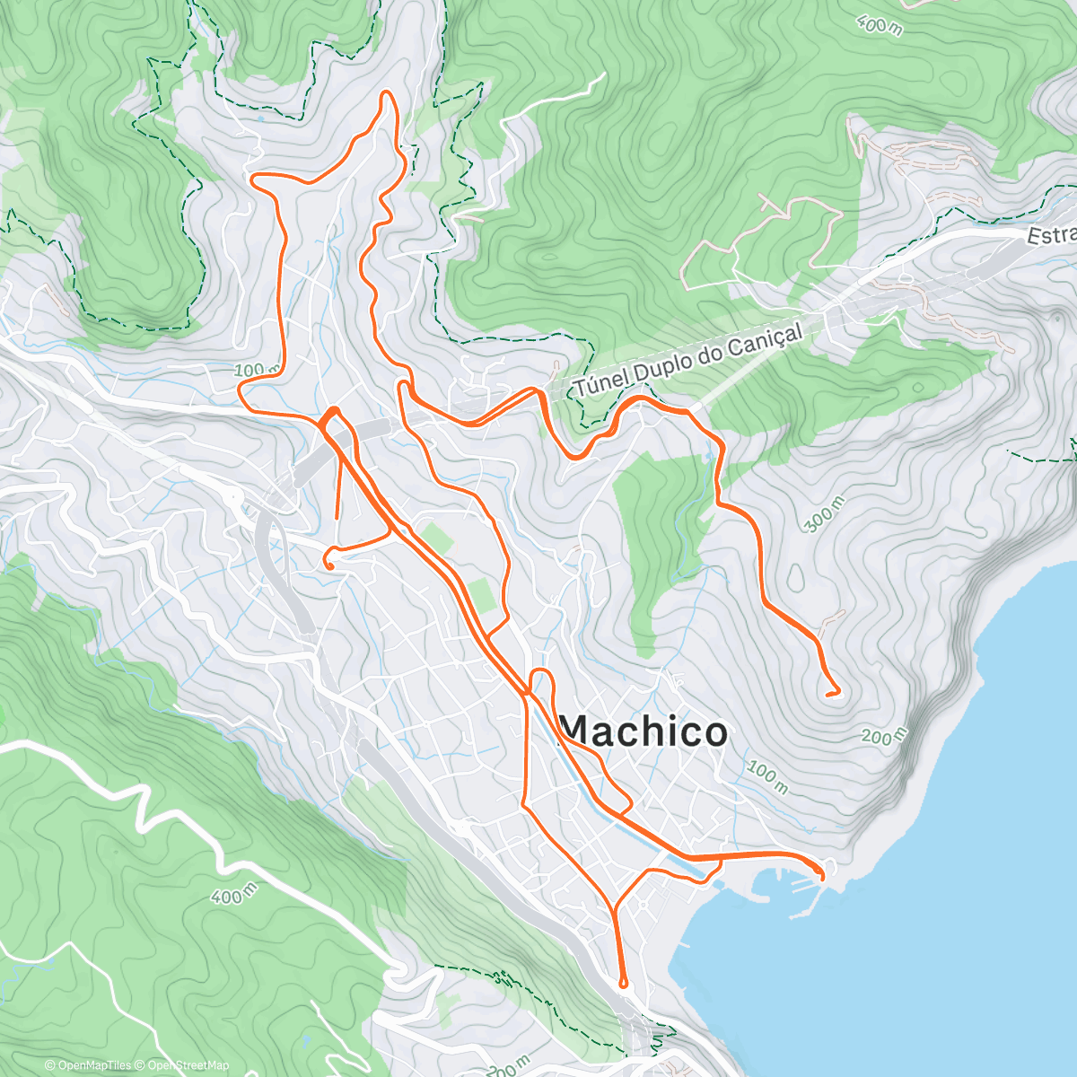 Map of the activity, Christmas Ride