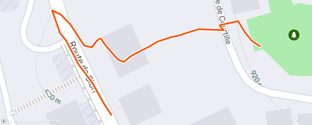 Map of the activity, Afternoon Walk