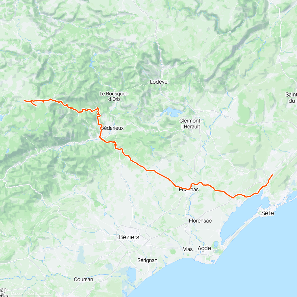 Map of the activity, Sortie tandem - journée vélo