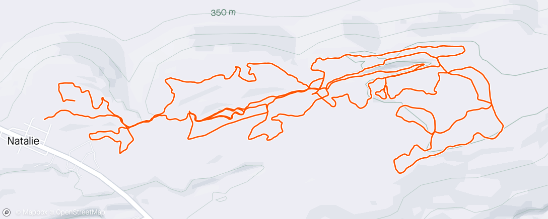 Mapa de la actividad, Natalie Mountain Bike Freight Train