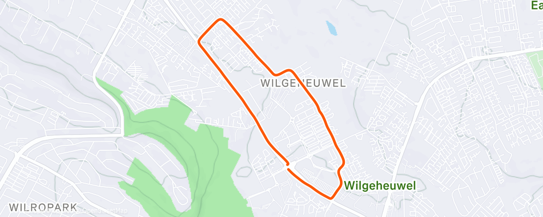 Map of the activity, Morning Run