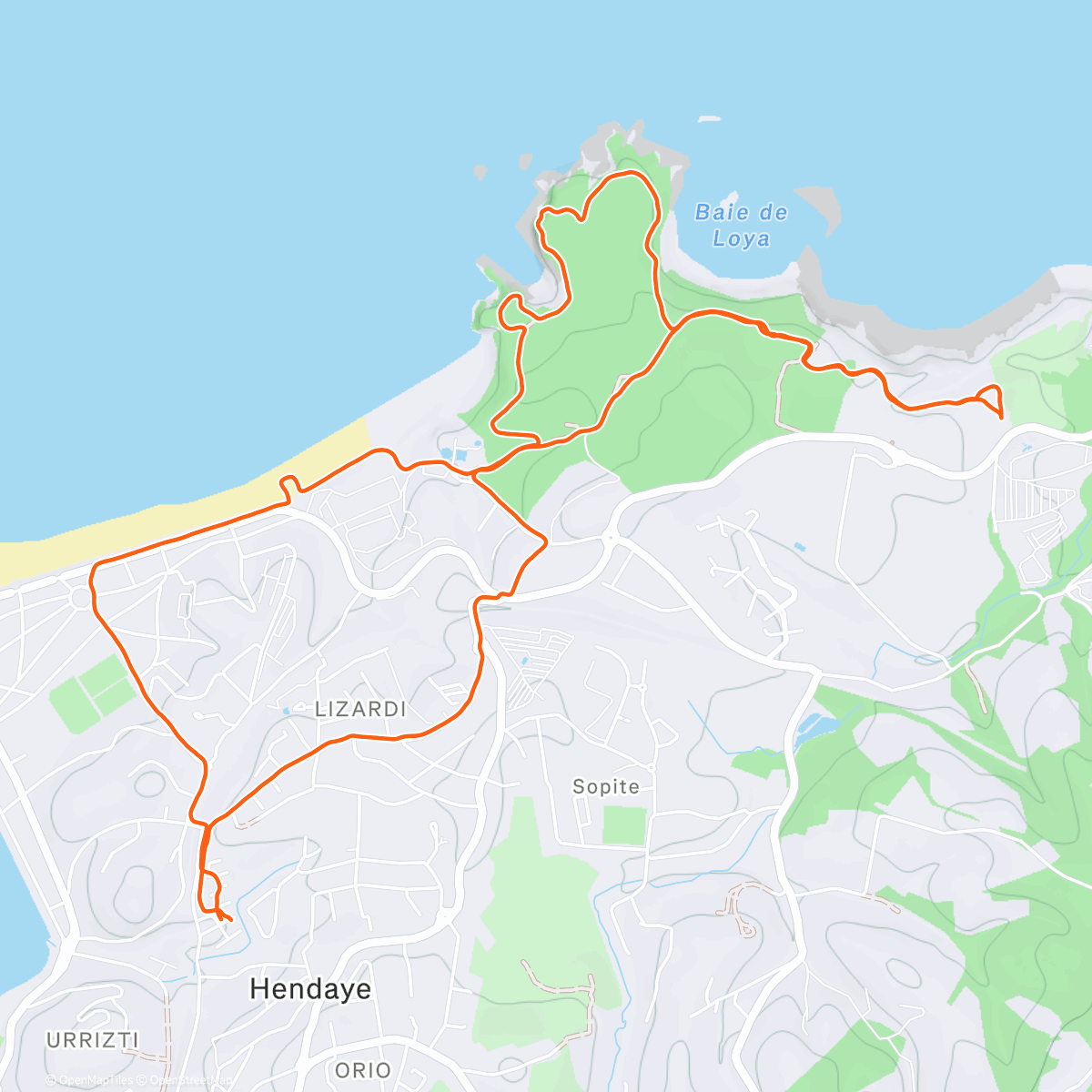 Map of the activity, Plaisir run @ la Corniche !