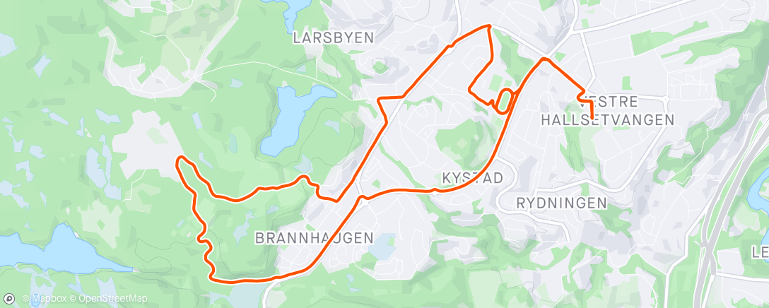 Map of the activity, afternoon run