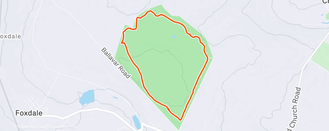 Map of the activity, Lunch Run