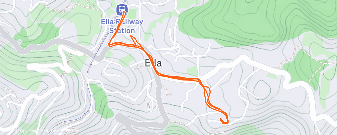 Map of the activity, Marche dans l'après-midi