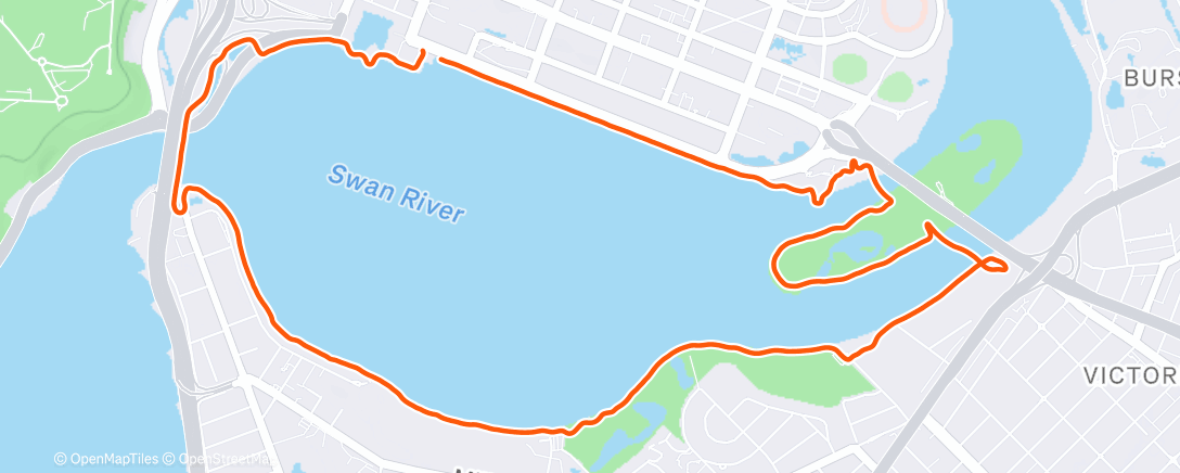 Map of the activity, Morning Run