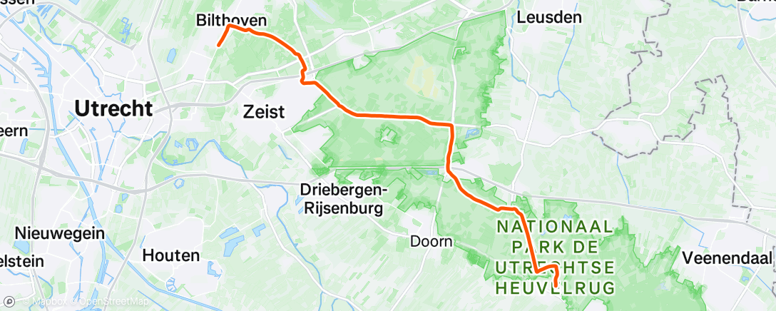 Map of the activity, Afternoon Ride