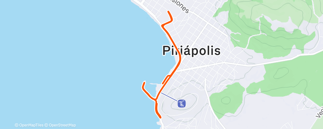 Map of the activity, Evening Intervals