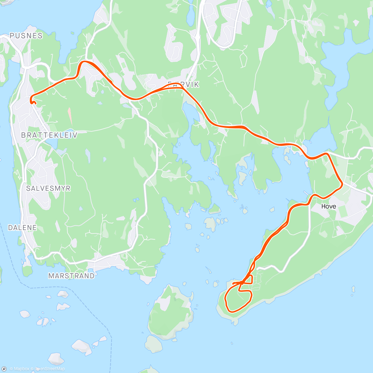 アクティビティ「Besøk TriUng」の地図