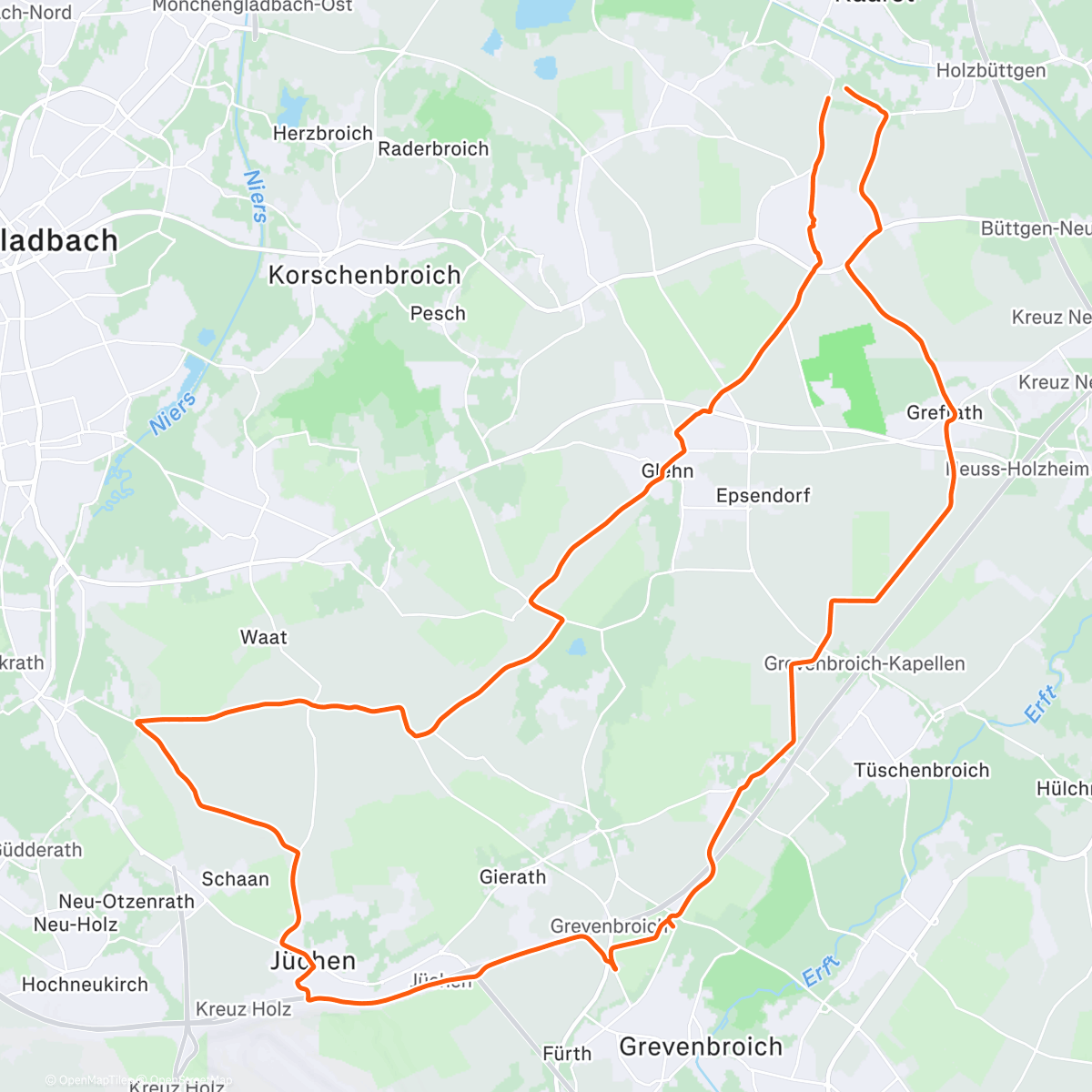 Карта физической активности (Jüchen)