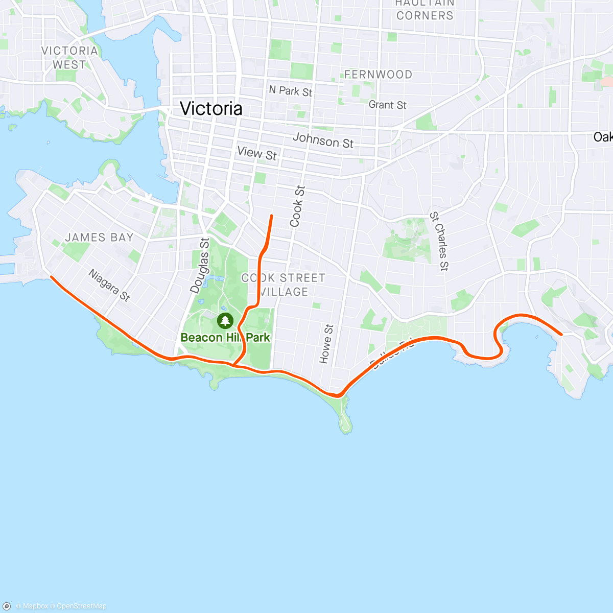 Map of the activity, Bike ride.