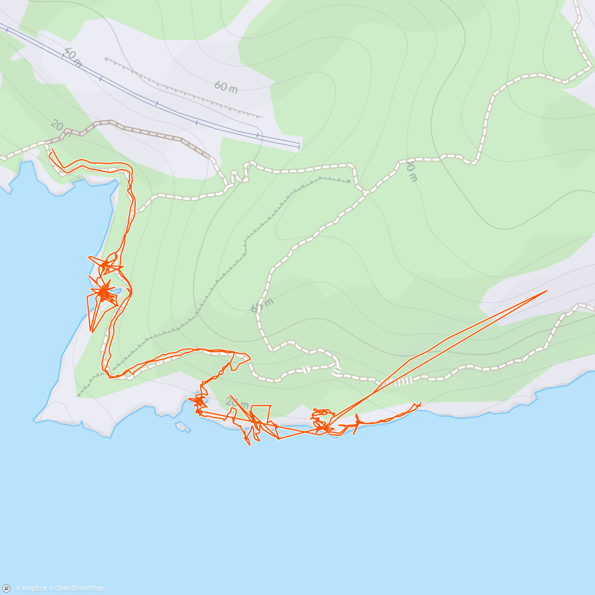 Map of the activity, sortie exploration Méjean et traversée Icilio
