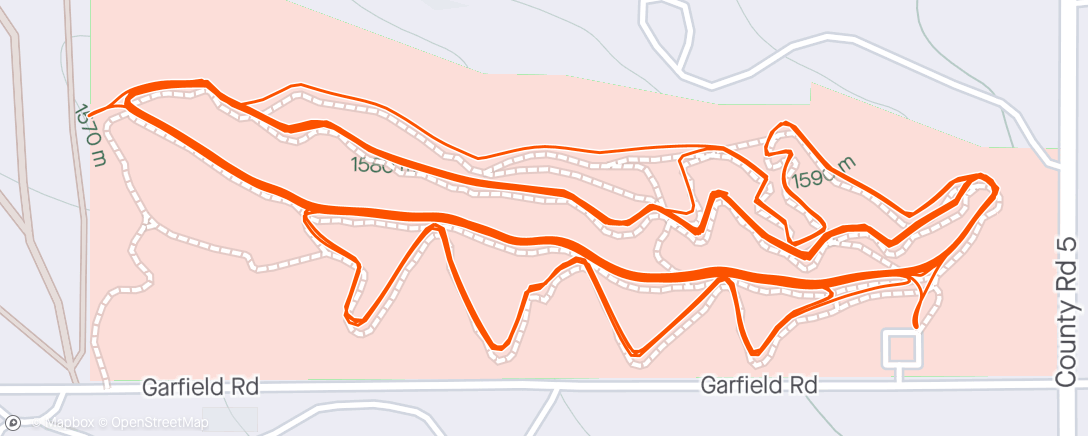Map of the activity, Erie MTB with Steve