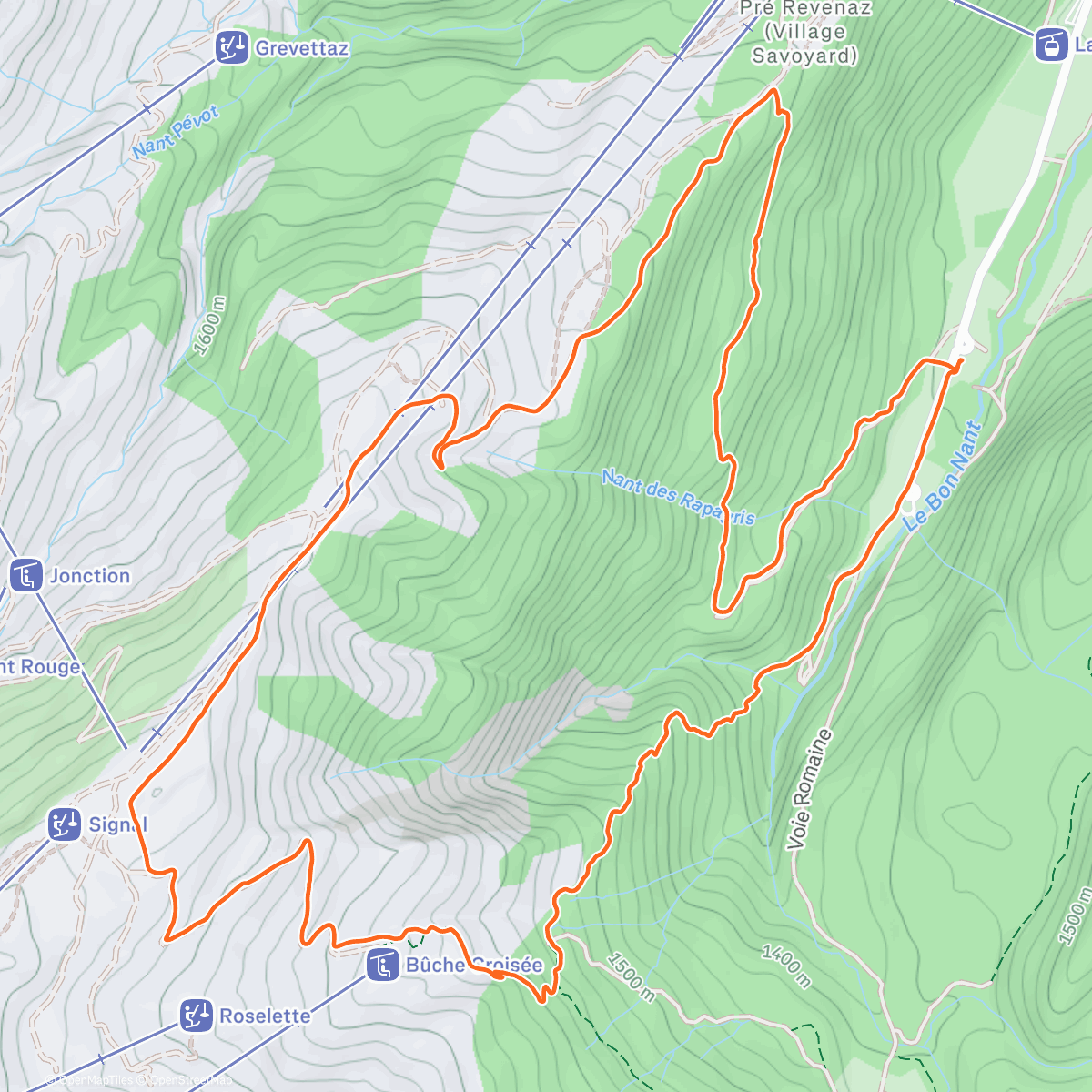 Map of the activity, NDDLG-Anery-Bûche Croisée-Signal-Étape-NDDLG