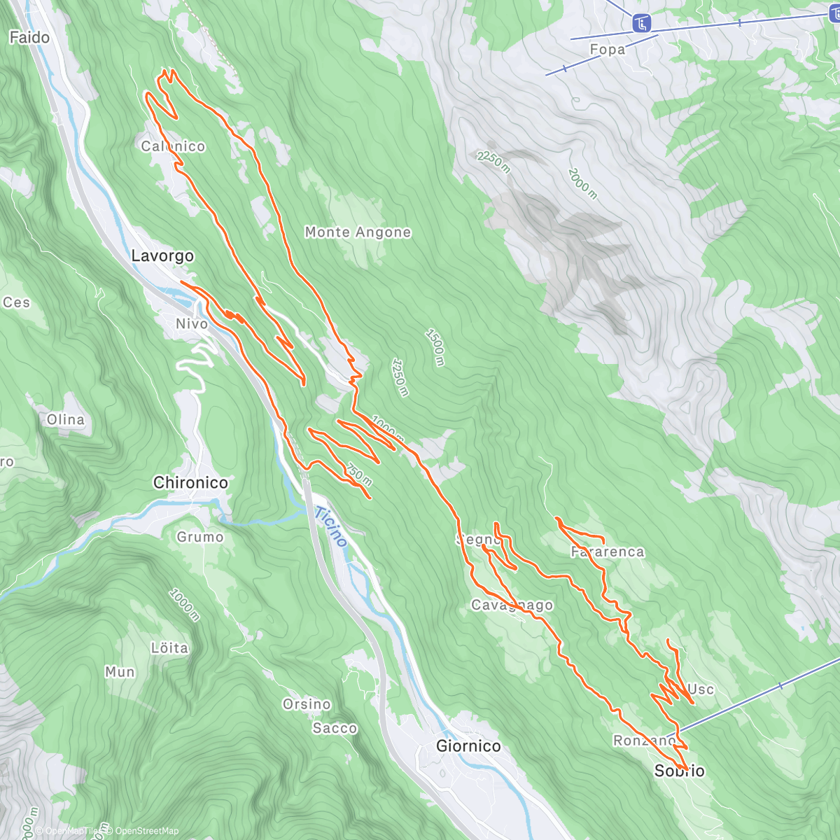 Map of the activity, Sunny side up 🌞 (and down and up)