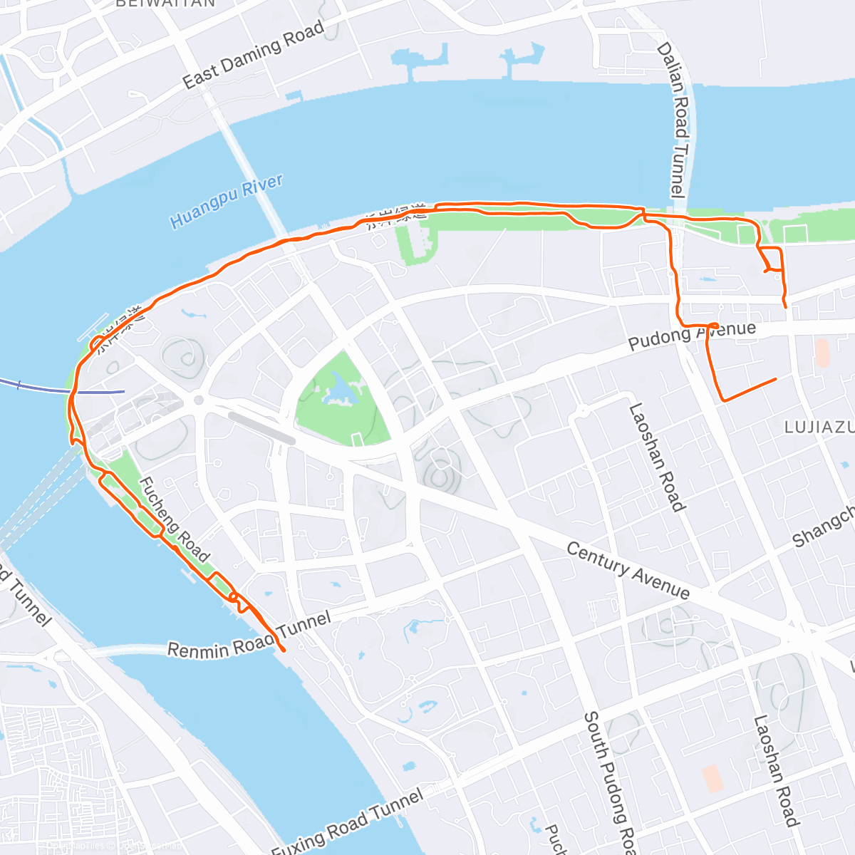 Map of the activity, Sunrise sightseeing tour on the Bund. Crazy morning light.