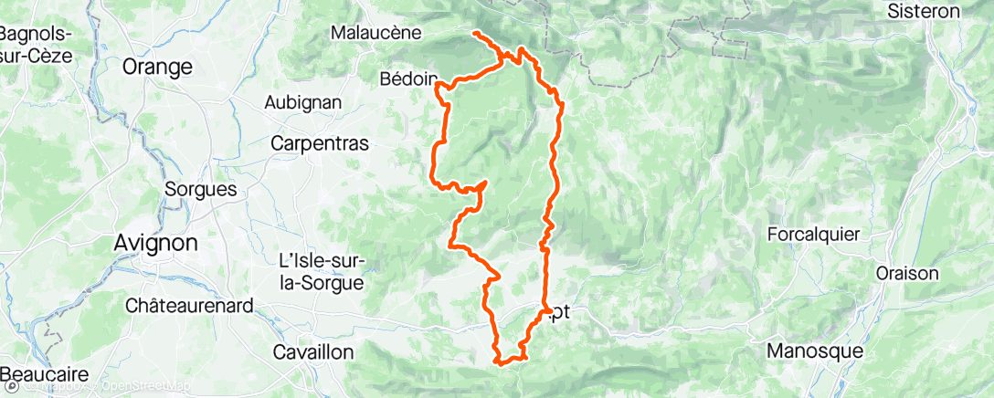 Map of the activity, Le Ventoux annuel 🥰