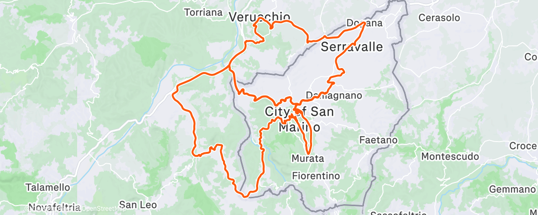Map of the activity, Lunch Ride