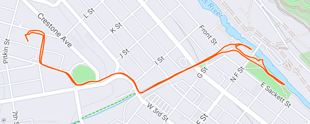 Map of the activity, Morning Hike