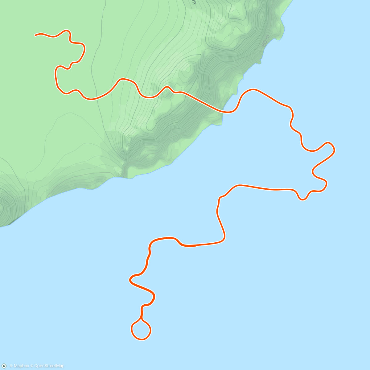 Map of the activity, Zwift - 20 min warmup in Watopia