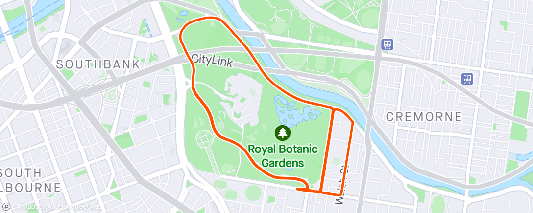 Map of the activity, CR #26 Botanic Gardens Loops