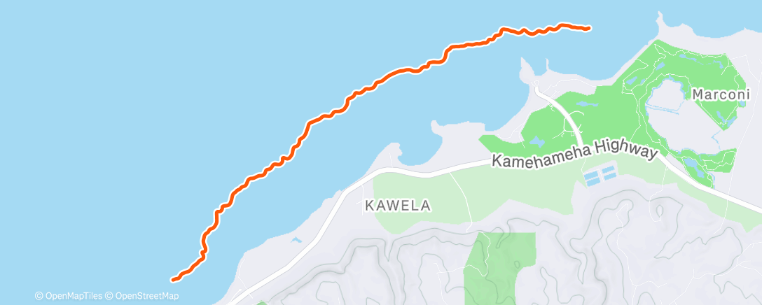Map of the activity, Foil the surf line N groundswell