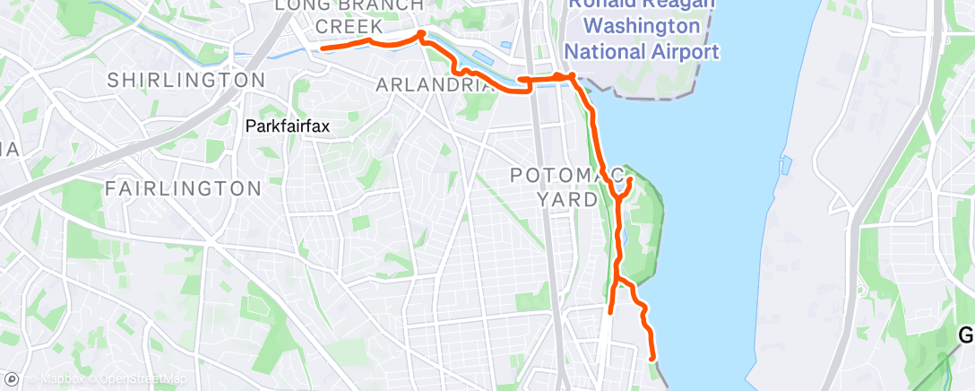 Map of the activity, Morning Run
