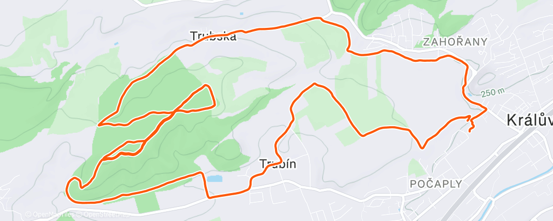 Map of the activity, Opalovačka