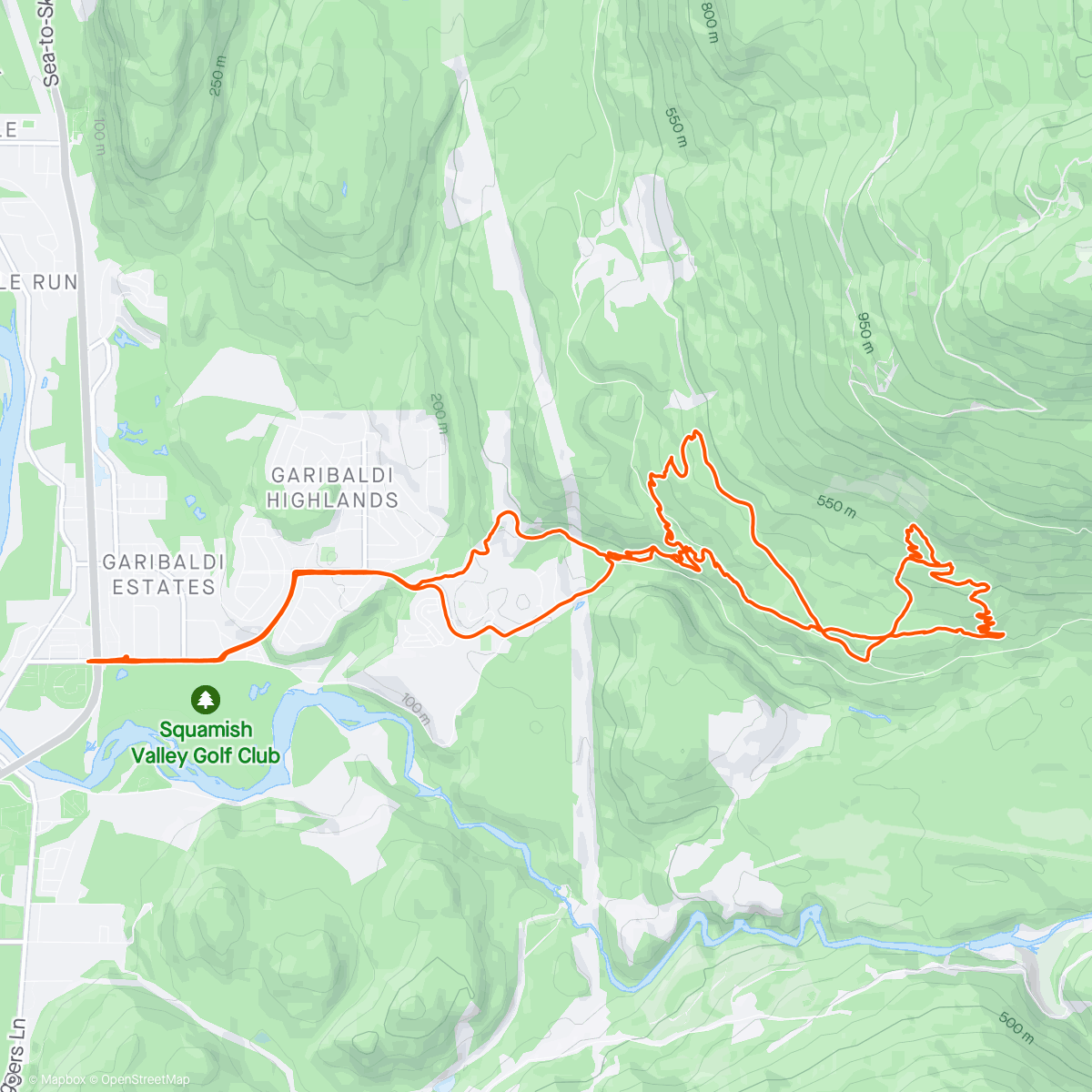 Map of the activity, Test driving not driving