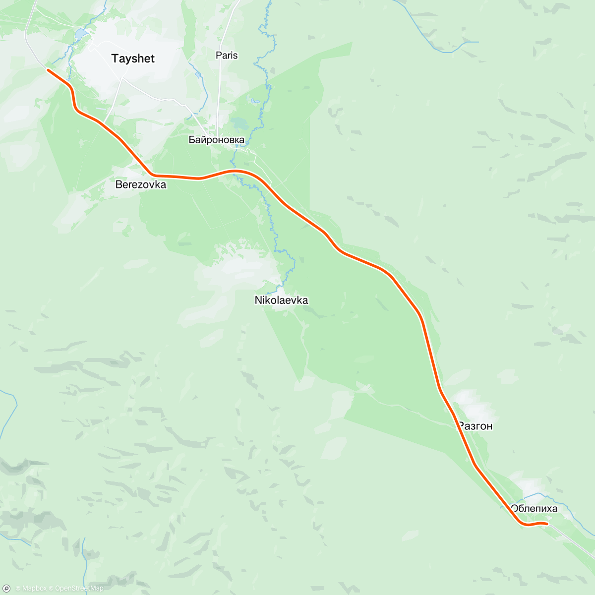 Map of the activity, 093-Vladivostok-North Cape